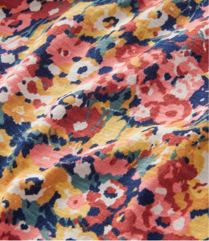 Women's Organic Cotton Tee, V-Neck Short-Sleeve Print L.L.Bean Value