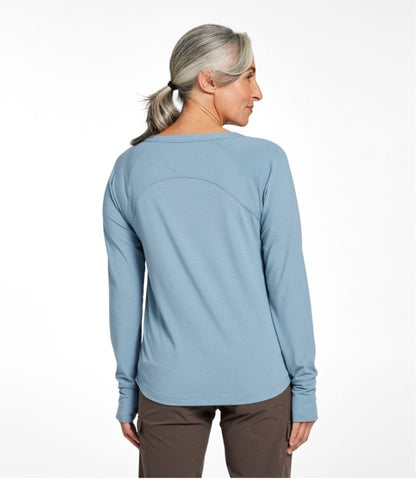Women's Ribbed Performance Tee, Long-Sleeve Splitneck L.L.Bean Premium