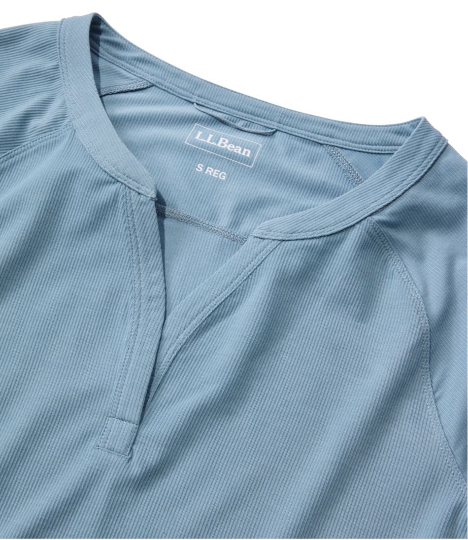 Women's Ribbed Performance Tee, Long-Sleeve Splitneck L.L.Bean Premium