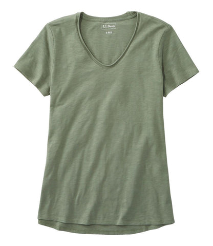 Women's Organic Cotton Tee, V-Neck Short-Sleeve L.L.Bean Popular
