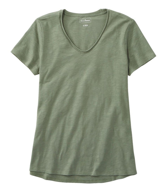 Women's Organic Cotton Tee, V-Neck Short-Sleeve L.L.Bean Popular