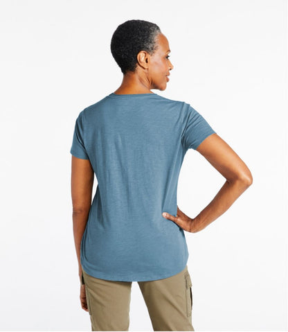 Women's Organic Cotton Tee, V-Neck Short-Sleeve L.L.Bean Popular