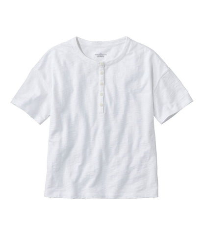Women's Signature Slub Tee, Short-Sleeve Henley L.L.Bean Everyday