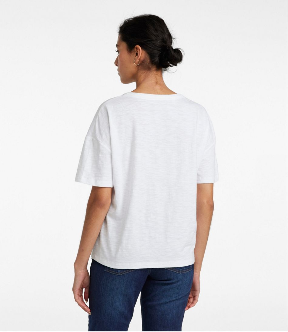 Women's Signature Slub Tee, Short-Sleeve Henley L.L.Bean Everyday