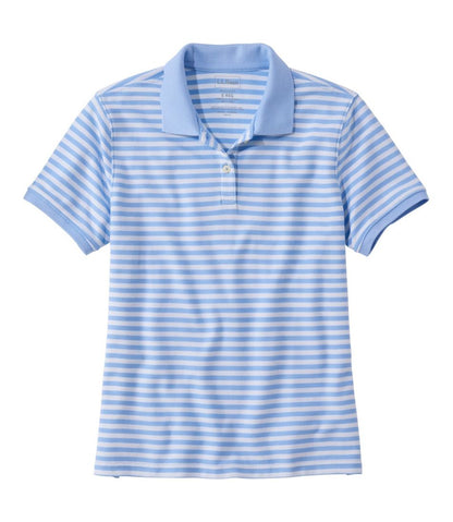 Women's Premium Double L Polo, Short-Sleeve Relaxed Fit Stripe L.L.Bean Popular