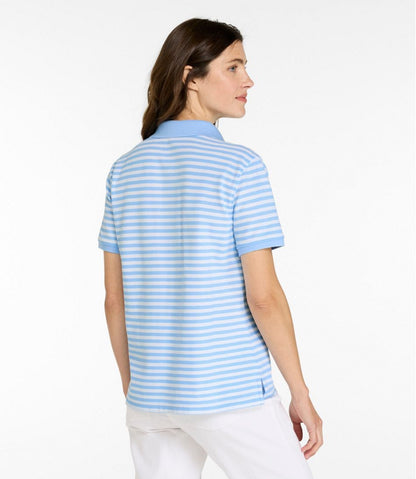 Women's Premium Double L Polo, Short-Sleeve Relaxed Fit Stripe L.L.Bean Popular