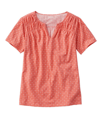 Warm Coral Floral Dot,Medium