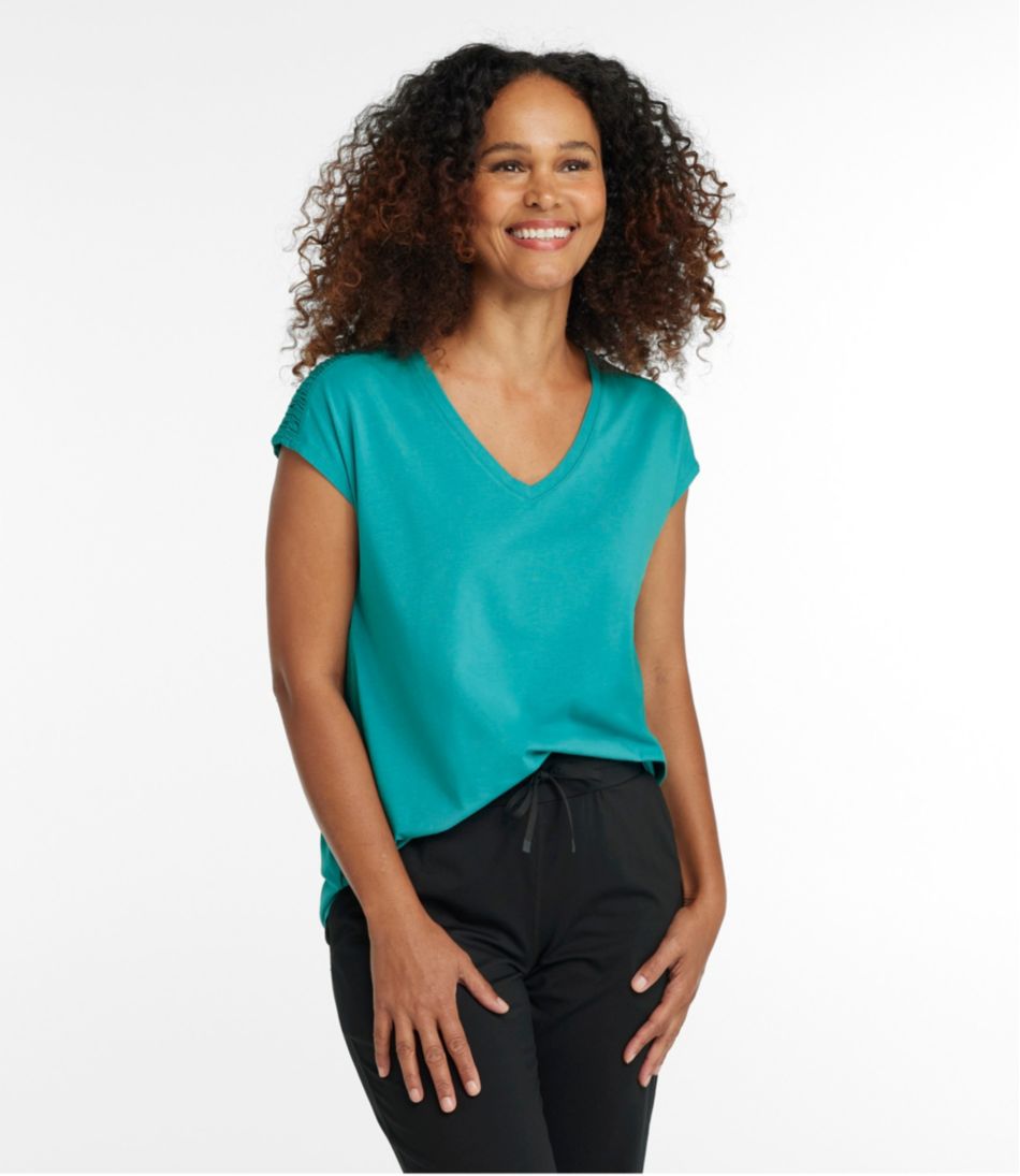 Women's Beyond Soft V-Neck Tee, Short Sleeve L.L.Bean Best Seller
