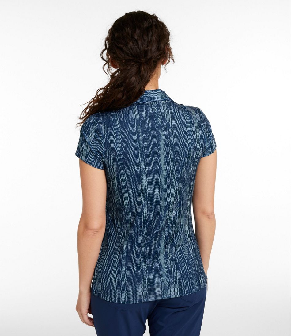 Women's Access Polo, Short-Sleeve Print L.L.Bean Popular