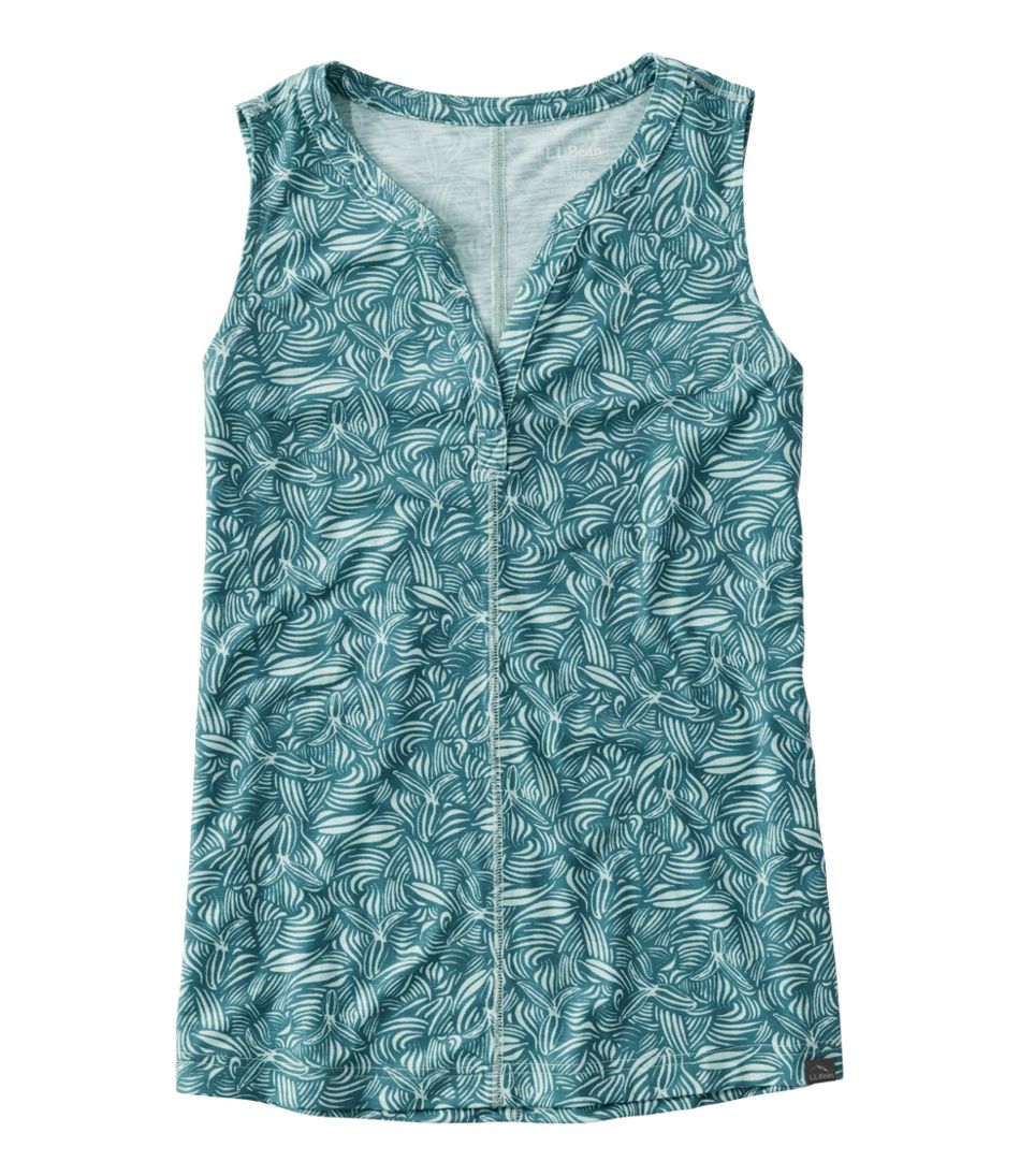 Women's Streamside Tank, Splitneck Print L.L.Bean Top Pick