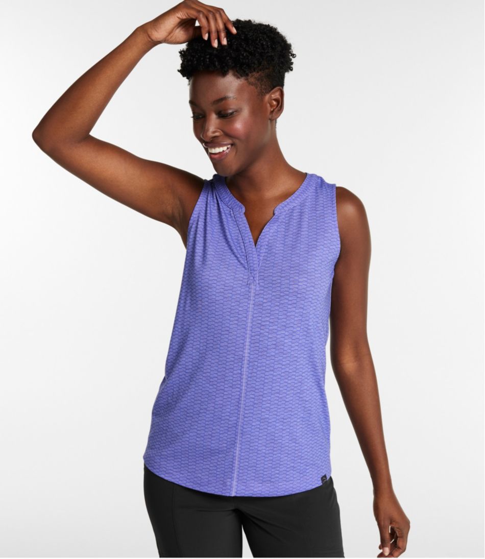 Women's Streamside Tank, Splitneck Print L.L.Bean Top Pick