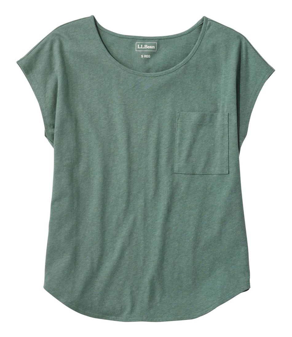 Women's Linen/Cotton Tee, Short-Sleeve Scoopneck L.L.Bean Recommended
