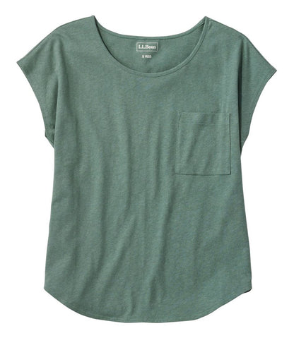 Women's Linen/Cotton Tee, Short-Sleeve Scoopneck L.L.Bean Recommended