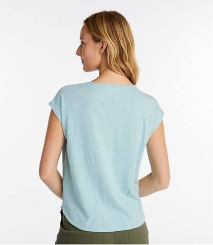 Women's Linen/Cotton Tee, Short-Sleeve Scoopneck L.L.Bean Recommended