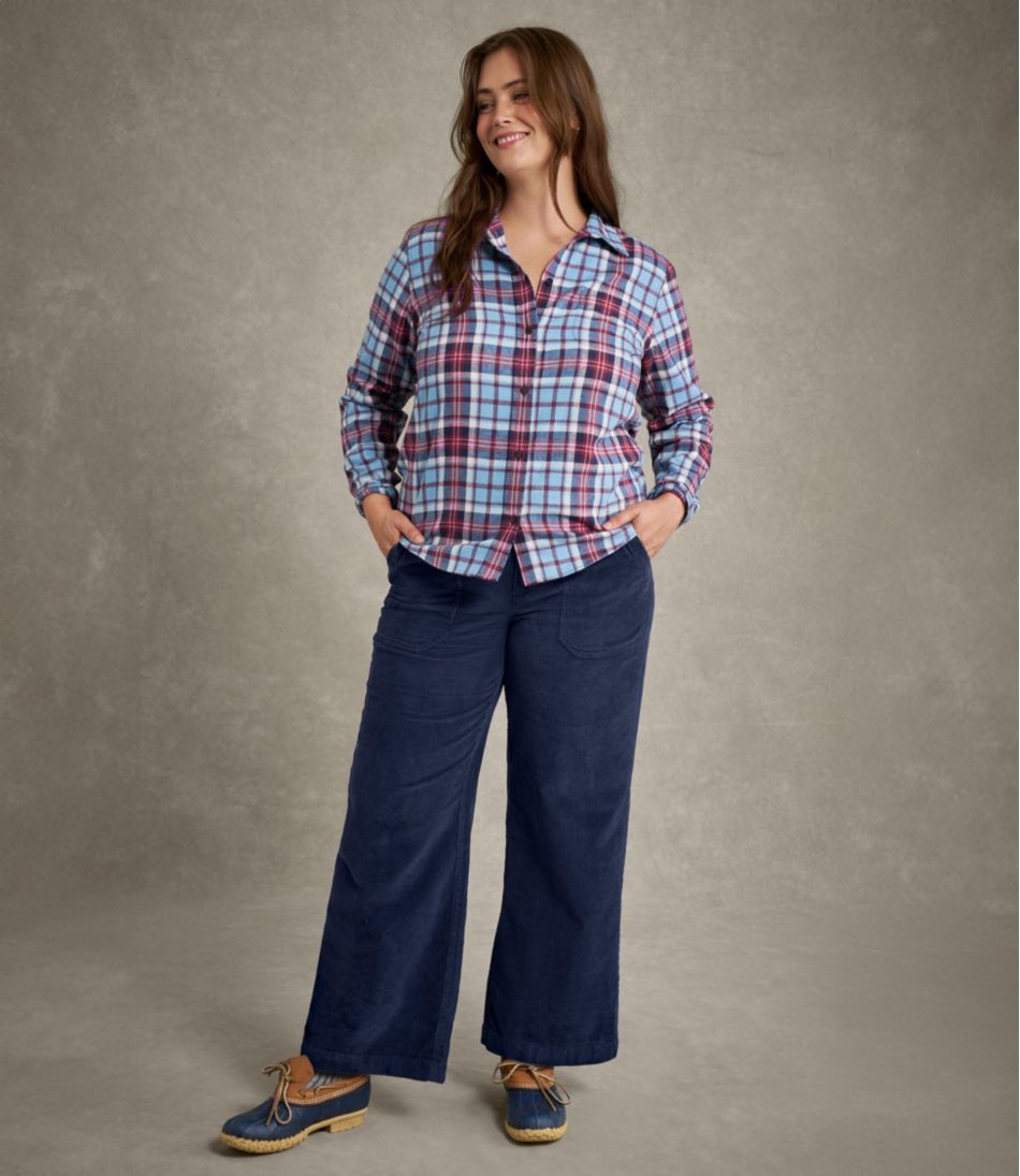 Women's Scotch Plaid Flannel Shirt, Relaxed L.L.Bean New