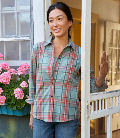 Women's Scotch Plaid Flannel Shirt, Relaxed L.L.Bean New