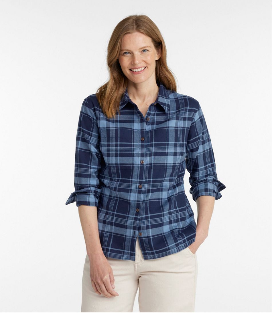 Women's Whisperweight Flannel Shirt, Button-Down L.L.Bean Featured