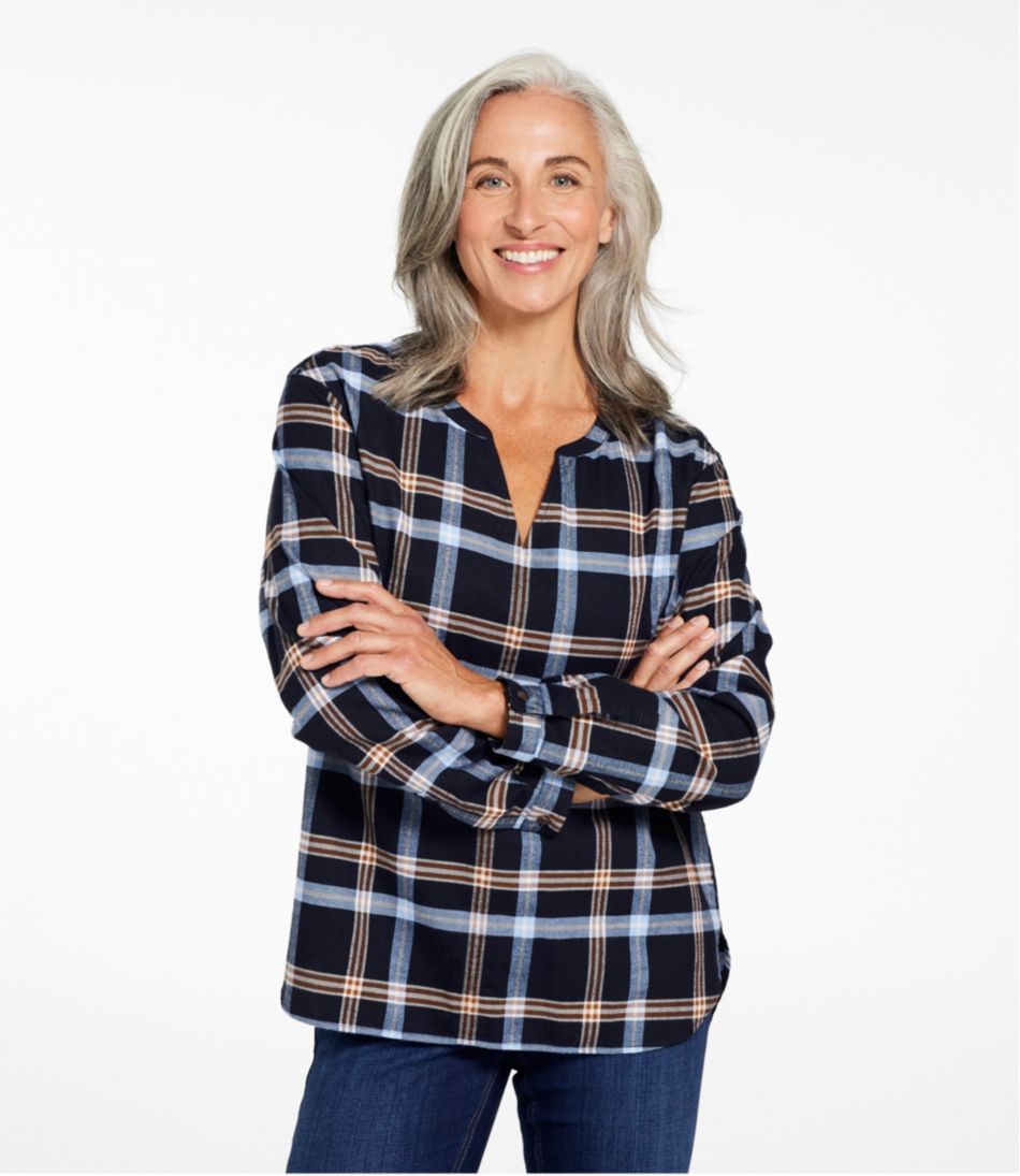 Women's Whisperweight Flannel Popover Shirt L.L.Bean Best Seller