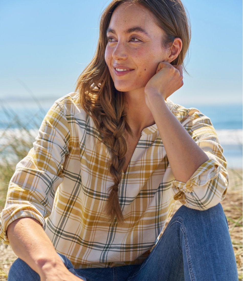 Women's Whisperweight Flannel Popover Shirt L.L.Bean Best Seller