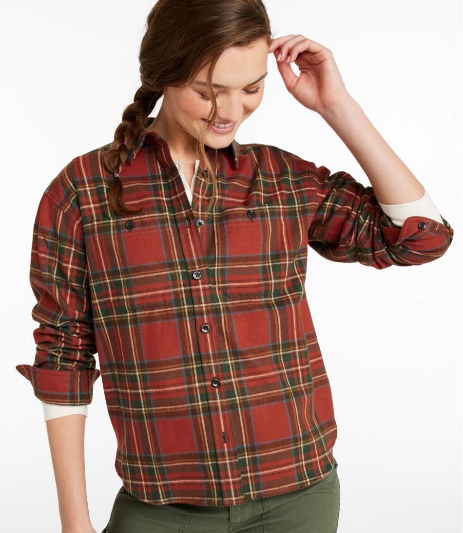 Women's Scotch Plaid Flannel Shirt, Boyfriend L.L.Bean Recommended