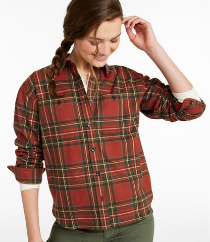 Women's Scotch Plaid Flannel Shirt, Boyfriend L.L.Bean Recommended