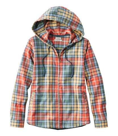 Women's Scotch Plaid Flannel Shirt, Relaxed Zip Hoodie L.L.Bean Classic