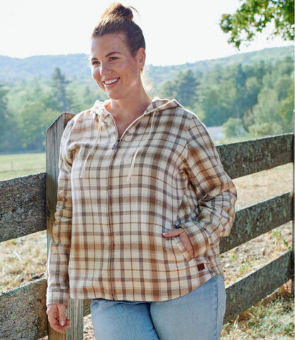 Women's Scotch Plaid Flannel Shirt, Relaxed Zip Hoodie L.L.Bean Classic