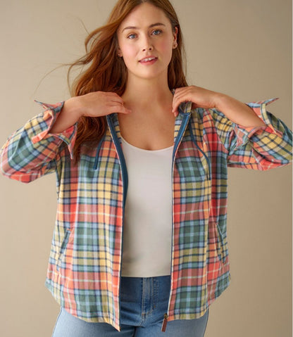 Women's Scotch Plaid Flannel Shirt, Relaxed Zip Hoodie L.L.Bean Classic