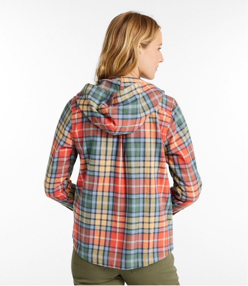 Women's Scotch Plaid Flannel Shirt, Relaxed Zip Hoodie L.L.Bean Classic