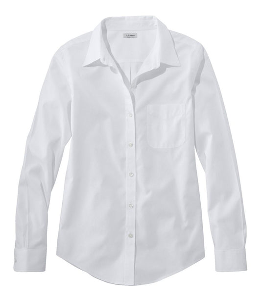 Women's Wrinkle-Free Pinpoint Oxford Shirt, Long-Sleeve Relaxed Fit L.L.Bean Essential