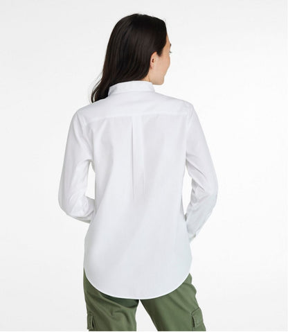 Women's Wrinkle-Free Pinpoint Oxford Shirt, Long-Sleeve Relaxed Fit L.L.Bean Essential