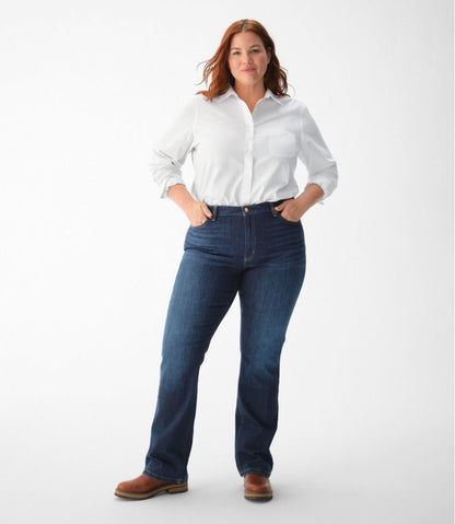 Women's Wrinkle-Free Pinpoint Oxford Shirt, Long-Sleeve Relaxed Fit L.L.Bean Essential