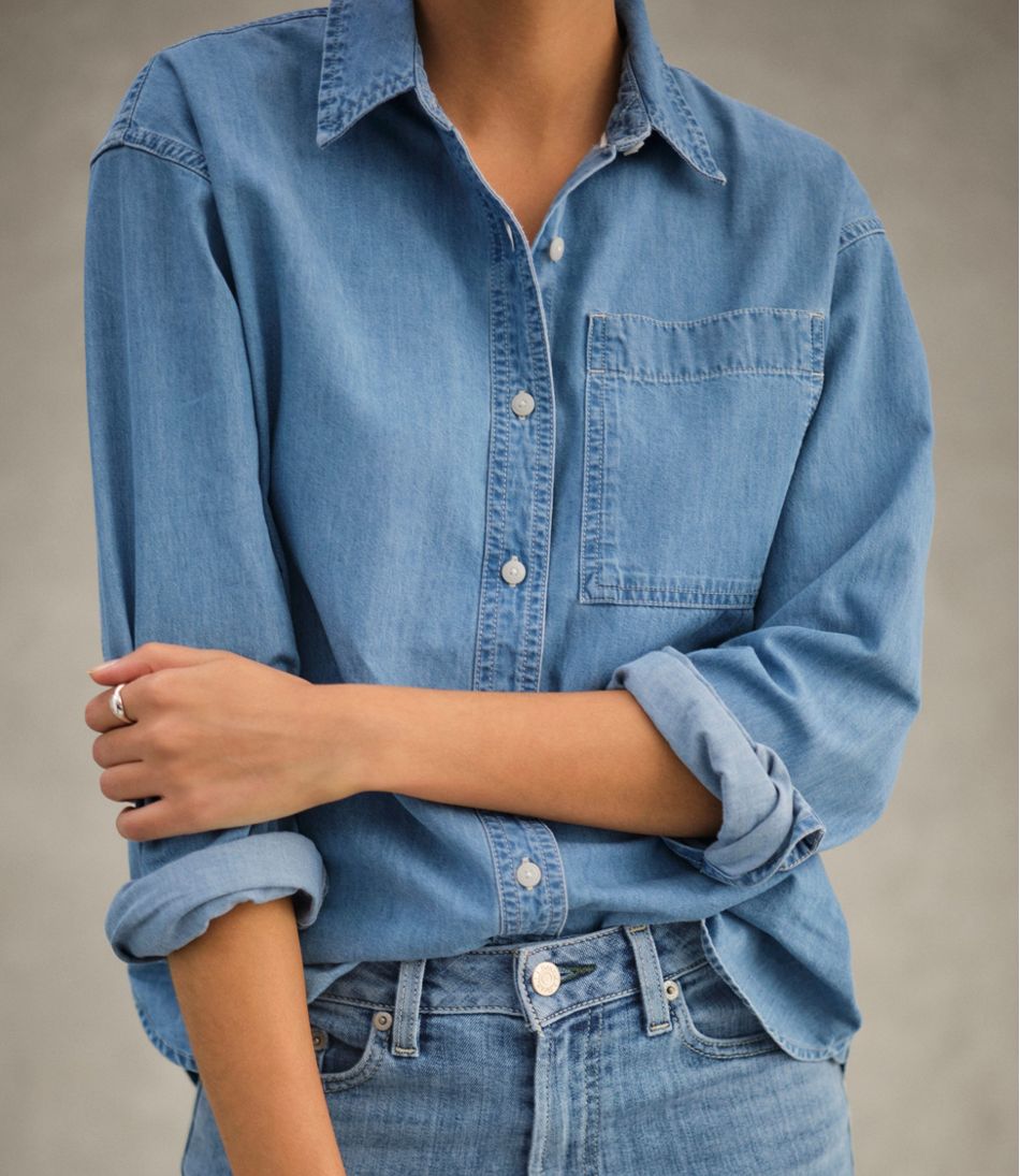 Women's L.L.Bean Denim Boyfriend Shirt L.L.Bean Everyday
