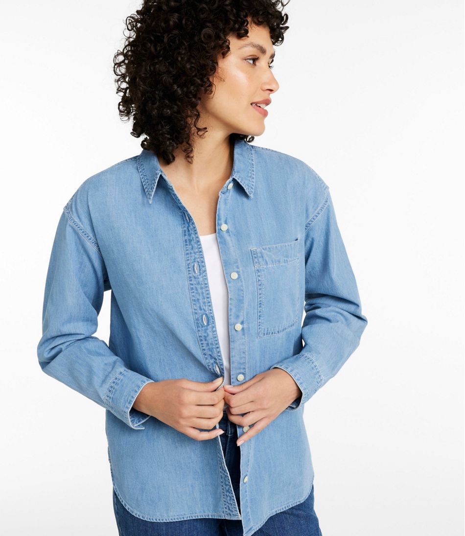 Women's L.L.Bean Denim Boyfriend Shirt L.L.Bean Everyday