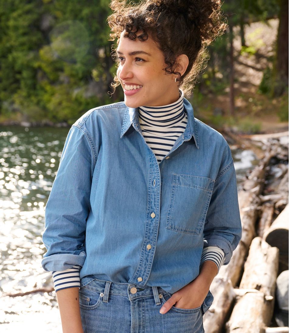 Women's L.L.Bean Denim Boyfriend Shirt L.L.Bean Everyday