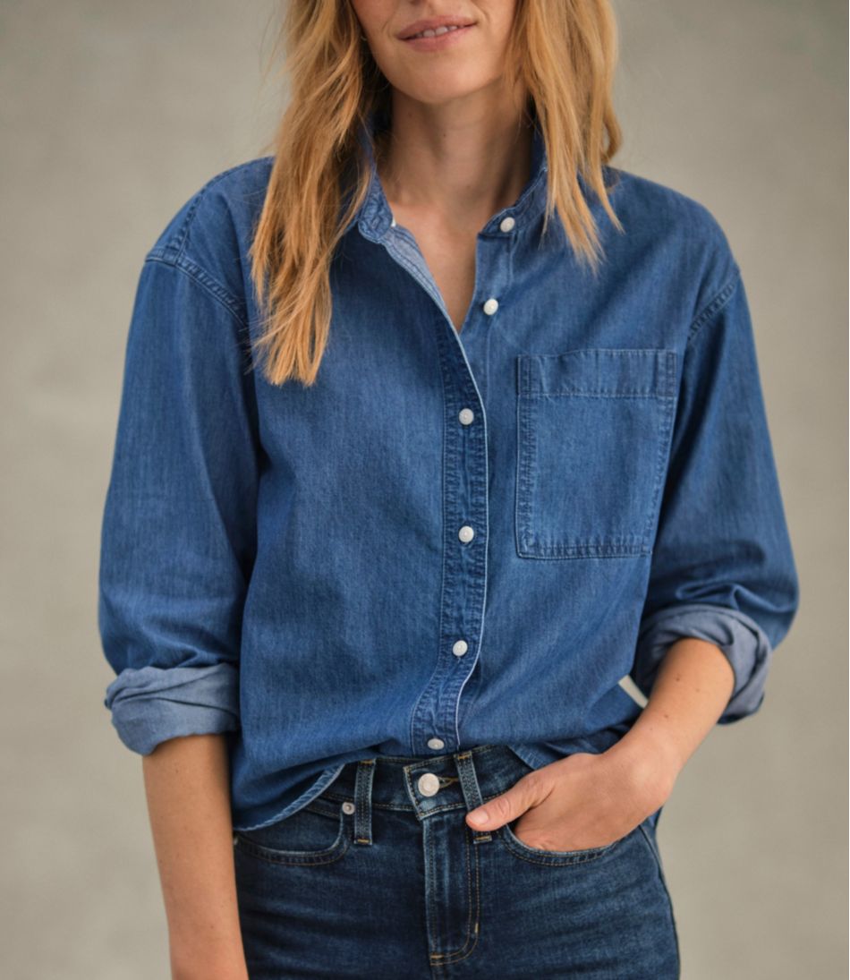 Women's L.L.Bean Denim Boyfriend Shirt L.L.Bean Everyday