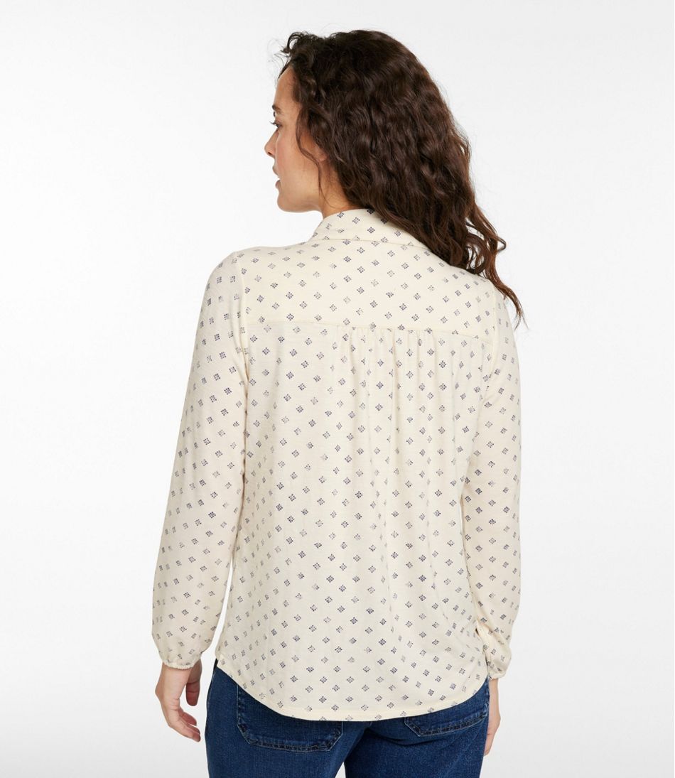 Women's Camden Hills Button Front Shirt, Print L.L.Bean Value