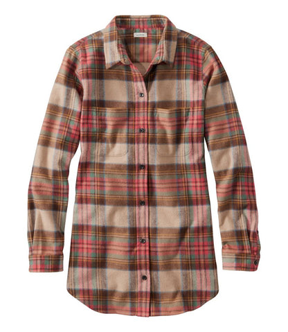 Women's Scotch Plaid Flannel Shirt, Tunic L.L.Bean Premium