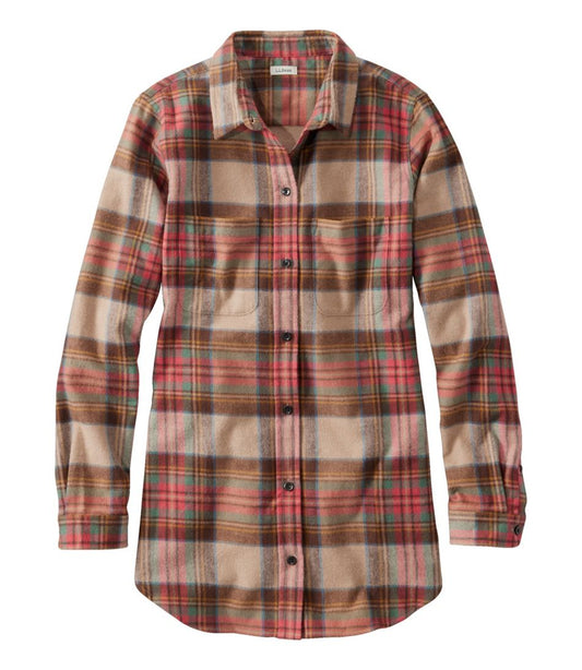 Women's Scotch Plaid Flannel Shirt, Tunic L.L.Bean Premium