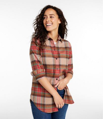 Women's Scotch Plaid Flannel Shirt, Tunic L.L.Bean Premium
