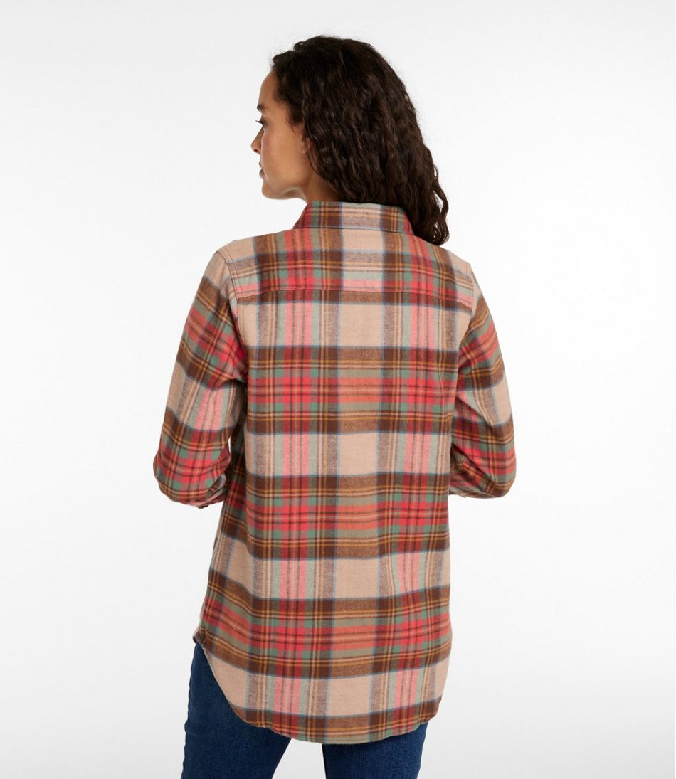 Women's Scotch Plaid Flannel Shirt, Tunic L.L.Bean Premium