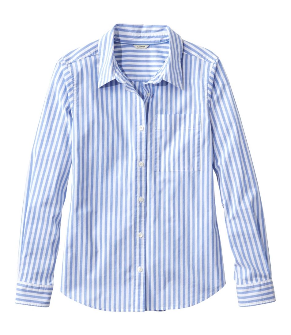 Women's Essential Cotton Poplin Shirt, Long-Sleeve L.L.Bean Trending