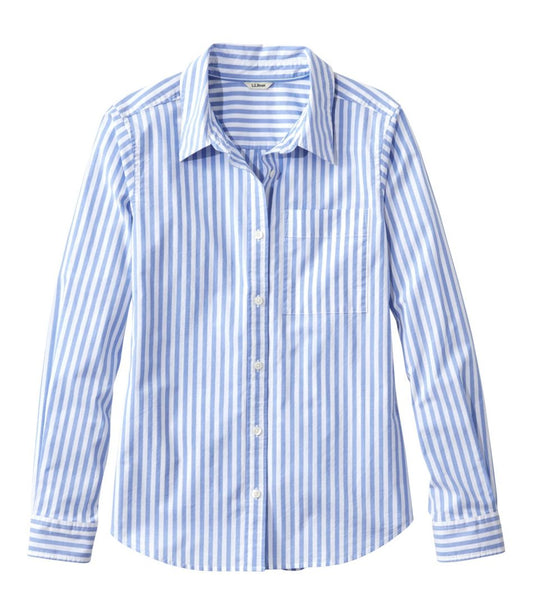 Women's Essential Cotton Poplin Shirt, Long-Sleeve L.L.Bean Trending