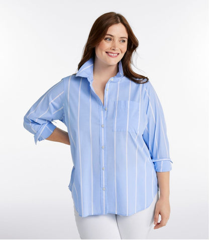 Women's Essential Cotton Poplin Shirt, Long-Sleeve L.L.Bean Trending