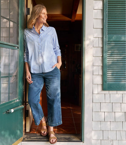 Women's Essential Cotton Poplin Shirt, Long-Sleeve L.L.Bean Trending