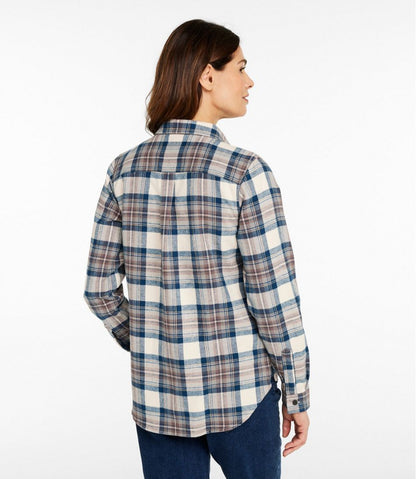 Women's Scotch Plaid Flannel Shirt, Quarter-Zip L.L.Bean Best Seller