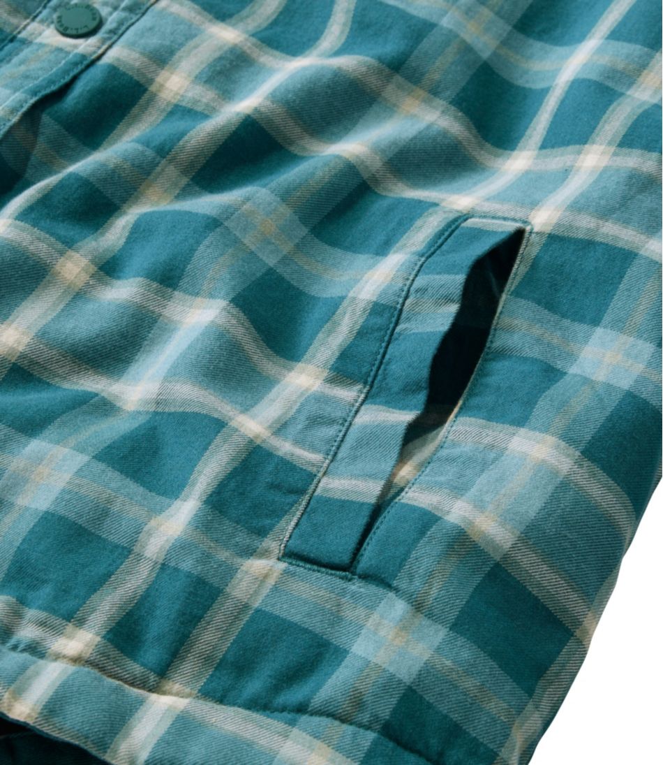 Women's Fleece-Lined Flannel Shirt, Snap-Front Plaid L.L.Bean Classic