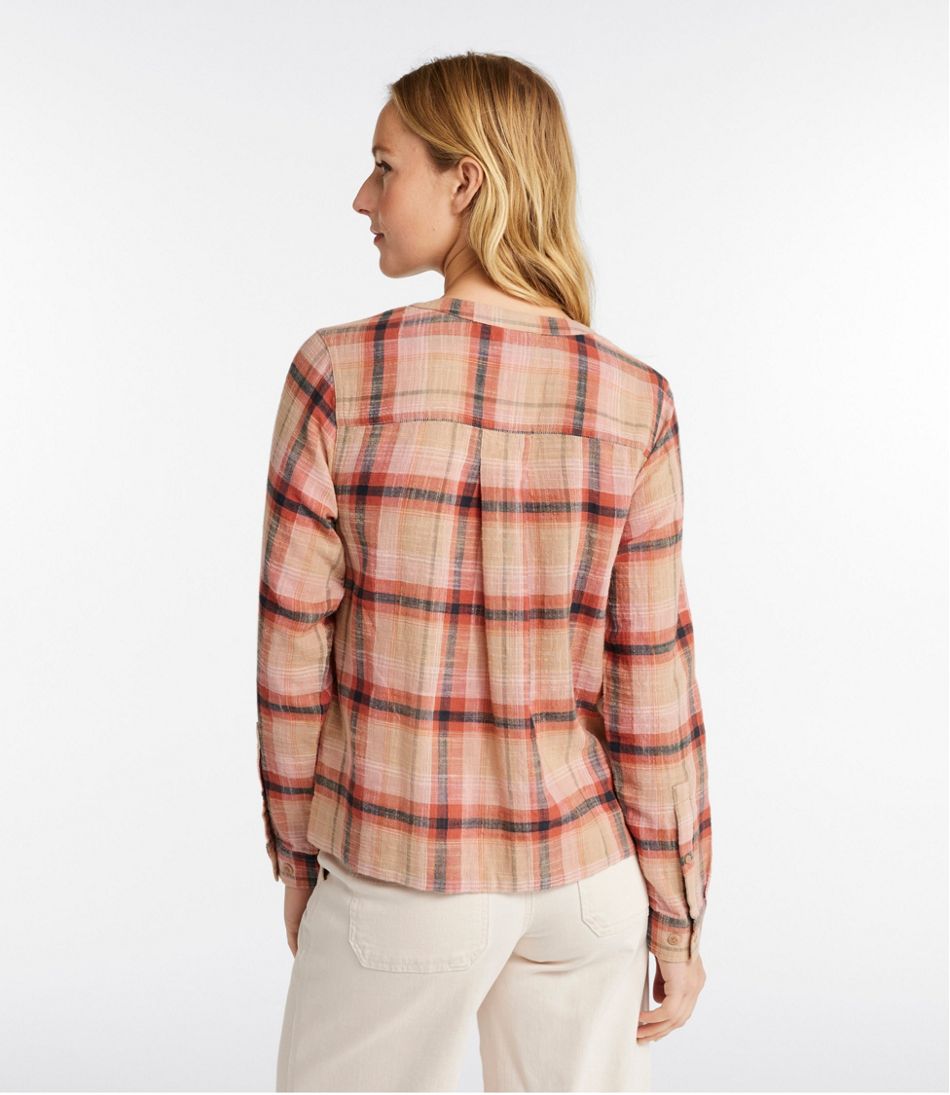 Women's L.L.Bean Day Breeze Shirt, Long-Sleeve Collarless L.L.Bean Everyday