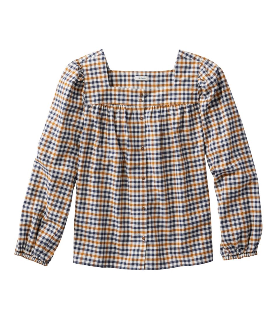 Women's Whisperweight Flannel Shirt, Squareneck L.L.Bean Value