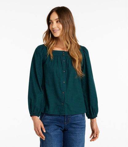Women's Whisperweight Flannel Shirt, Squareneck L.L.Bean Value
